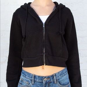 Brandy Melville black crystal hoodie - brand new